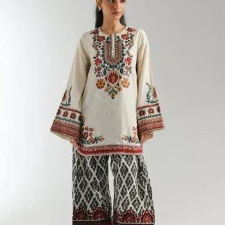 Stylish Women's Printed Shirt and Trouser Set - 2 Pcs