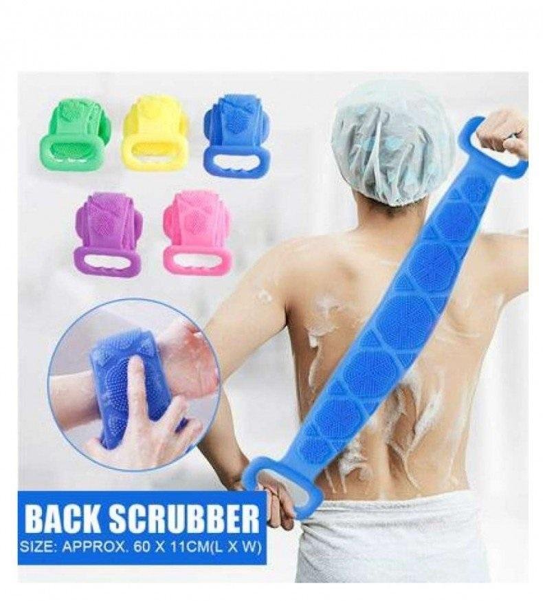 Silicone Body Scrubber Blue Double Sided Exfoliator - Image 2