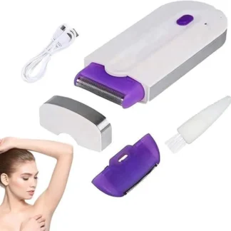 Rechargeable Hair Shaver Purple White ABS Women's Sensitive Skin
