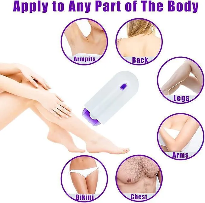 Rechargeable Hair Shaver Purple White ABS Women's Sensitive Skin - Image 5